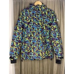 WINTER SPORT Waterproof Breathable Ski Snowboard Jacket Purple Circles